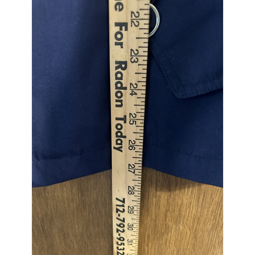 Mackintosh New England Womens M Rain Jacket Blue Hooded Coat adjustable waist - Picture 11 of 13
